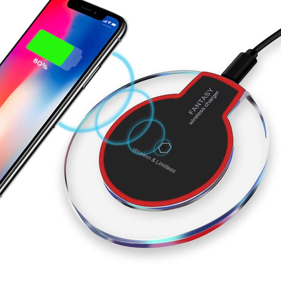 Carregador Sem Fio por Indução LG Samsung S6 S7 iPhone 8 9 X Wireless Qi Novo Pronta Entrega