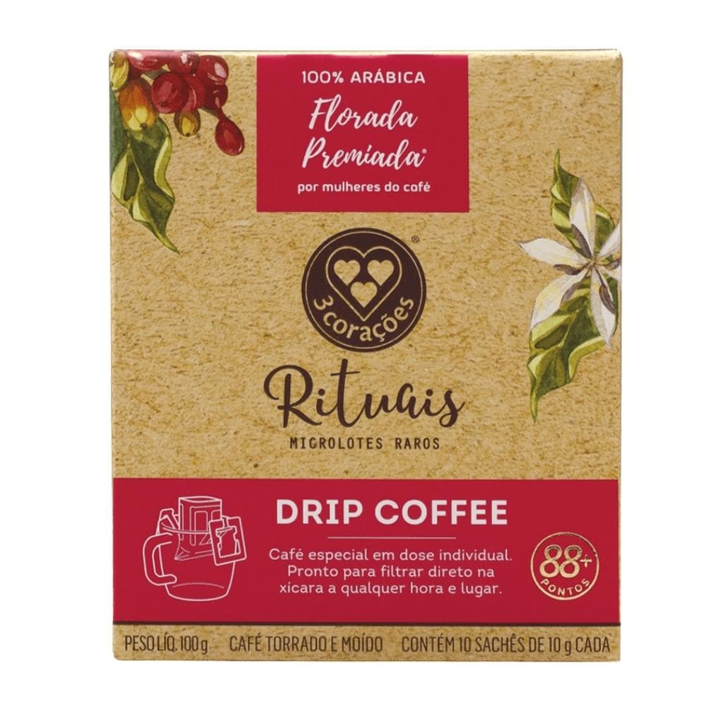 Drip Coffee, 3 Coracoes, Cafe Microlote Florada, 10 saches