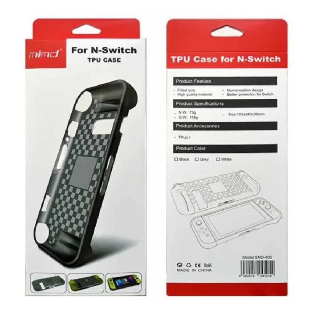 Capa Case Grip Silicone Tpu Mimd Para Nintendo Switch