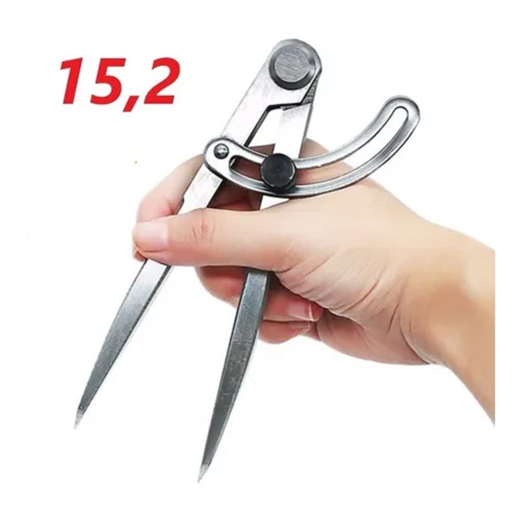 Compasso Ferramenta Couro Divisor Rotativo Artesanato 15,2cm