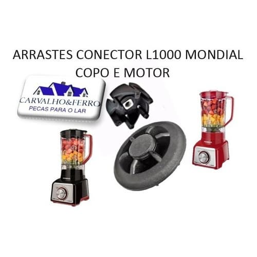 Arraste Copo E Motor Do Liquidificador Mondia L-1000 Turbo