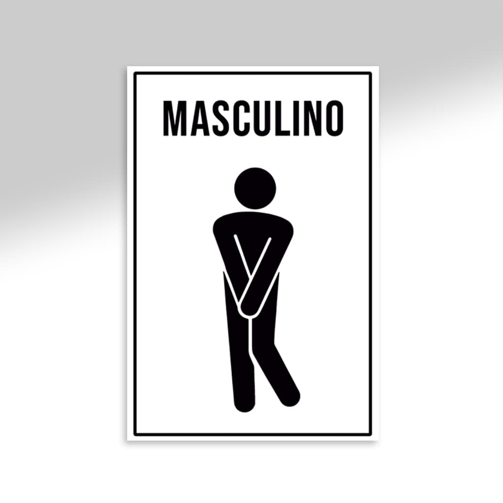 Placa Sinalização Banheiro Masculino