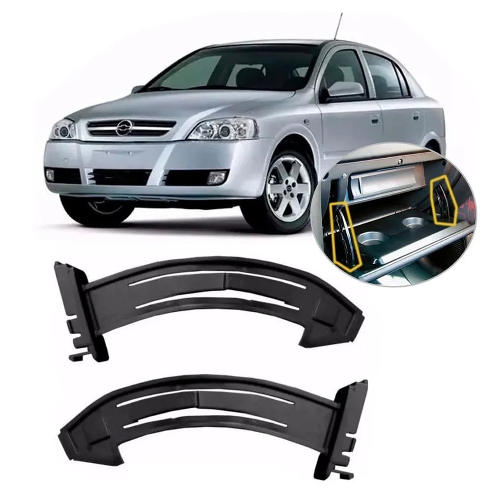Par Braço Alça Limitador Tampa Porta Luvas Astra Hatch 1999 À 2009