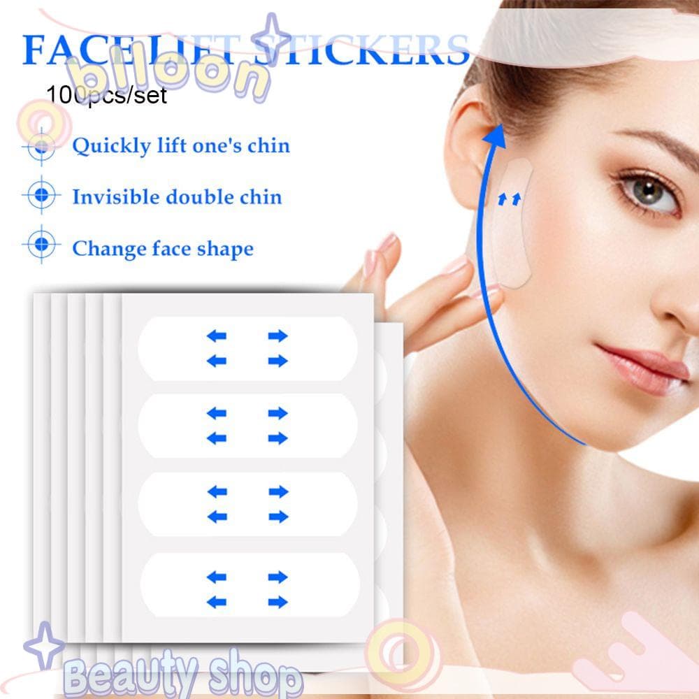 100pcs Adesivos De Lifting Facial Transparente Durável Para Rosto