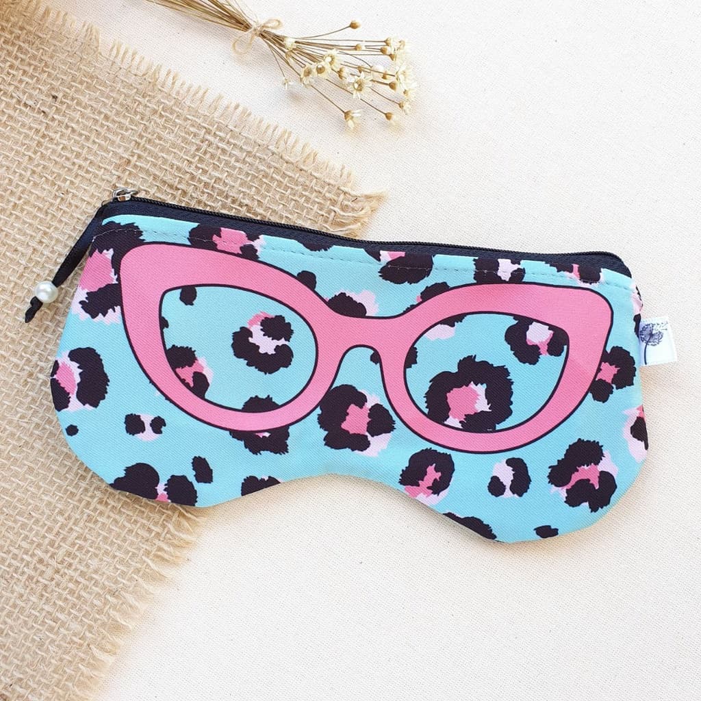 Porta Óculos Zíper Animal Print, Oncinha, Onça, Caixinha Óculos, Case Protetora, Estojo Para Óculos.