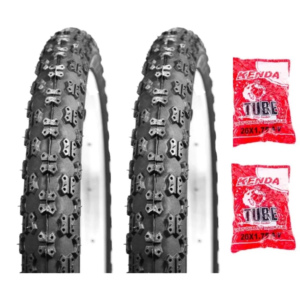 Par Pneus Bike Chaoyang Cravo Aro 20 X 1.75 Cross + 2 Camaras