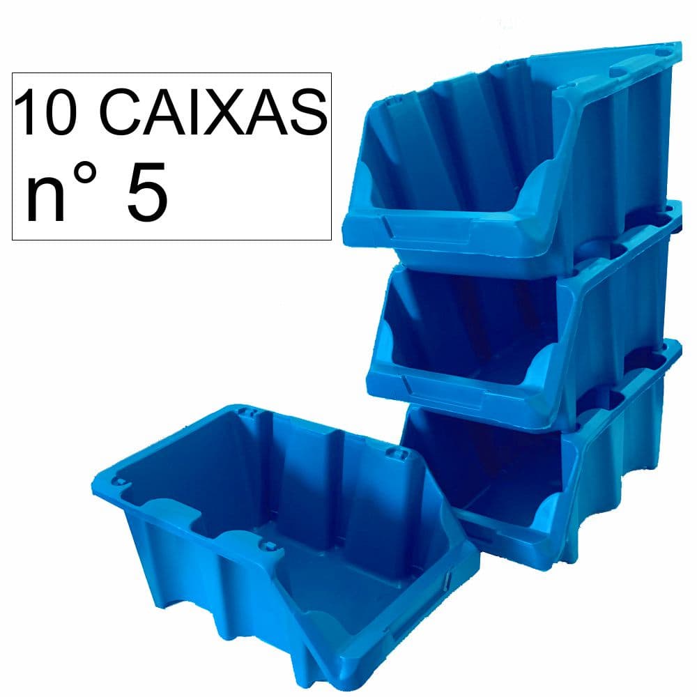 Caixa Parafuso 10 Gaveteiro N° 5 Organizador Prateleira