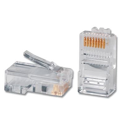 Conector RJ45 40 Unidades Cat5e Plug para Cabo de Rede RJ-45 e Internet