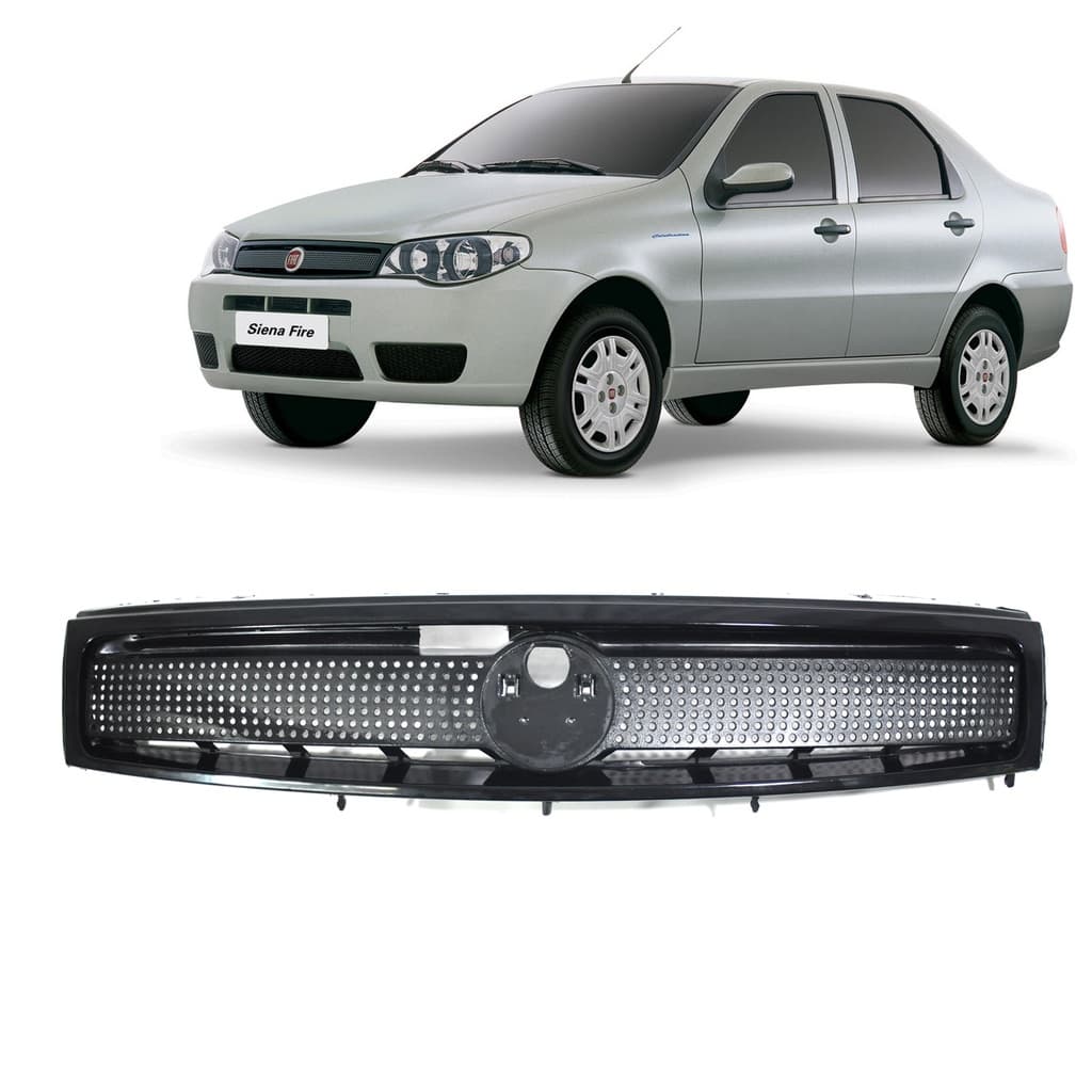 Grade Frontal Preta Fiat Siena 2004/2009