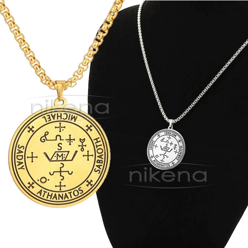 Colar Medalha Arcanjo Miguel em Aço Inoxidável : Proteção Sete Selos : Semi Jóia Antialérgico