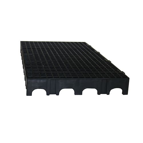 Piso Estrado Palete Deck de Plástico, Piso Plástico 25x50x5,0 Preto