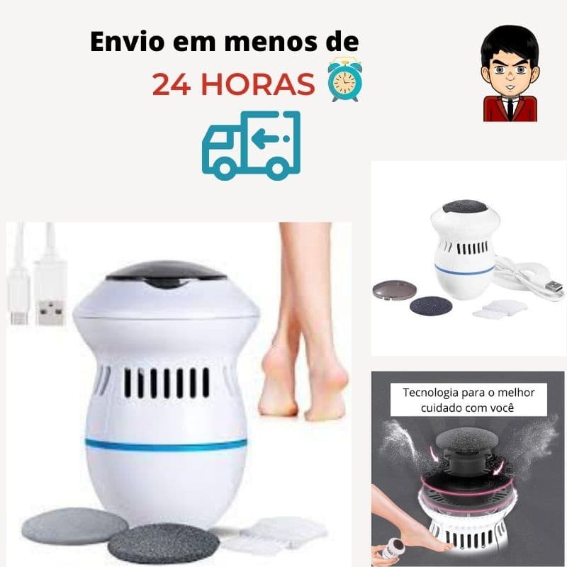 Lixa Eletrica Pes Removedor De Calos Portátil Usb