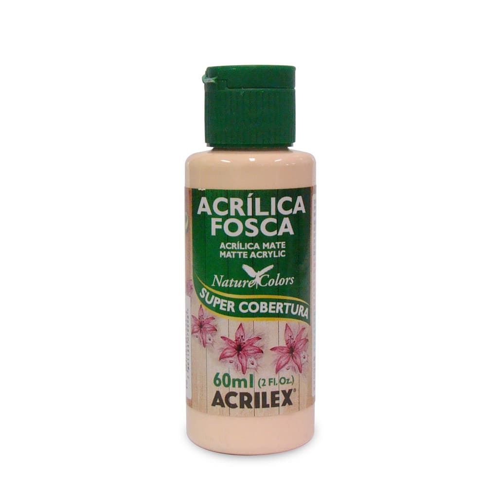 Tinta Acrílica Fosca 60ml -  Salmão Bebê 812 linha Natural collors - MDF