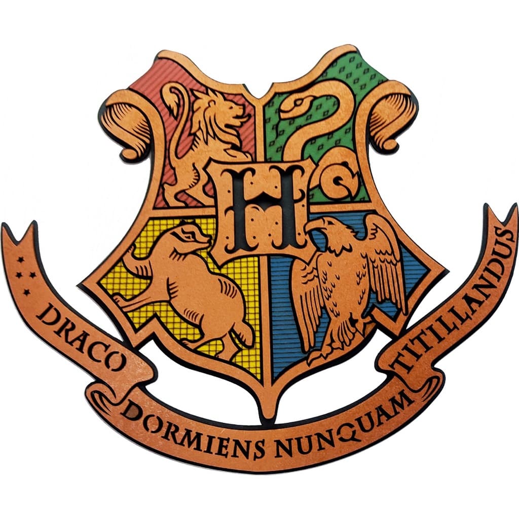 Placa Decorativa Brasão Hogwarts