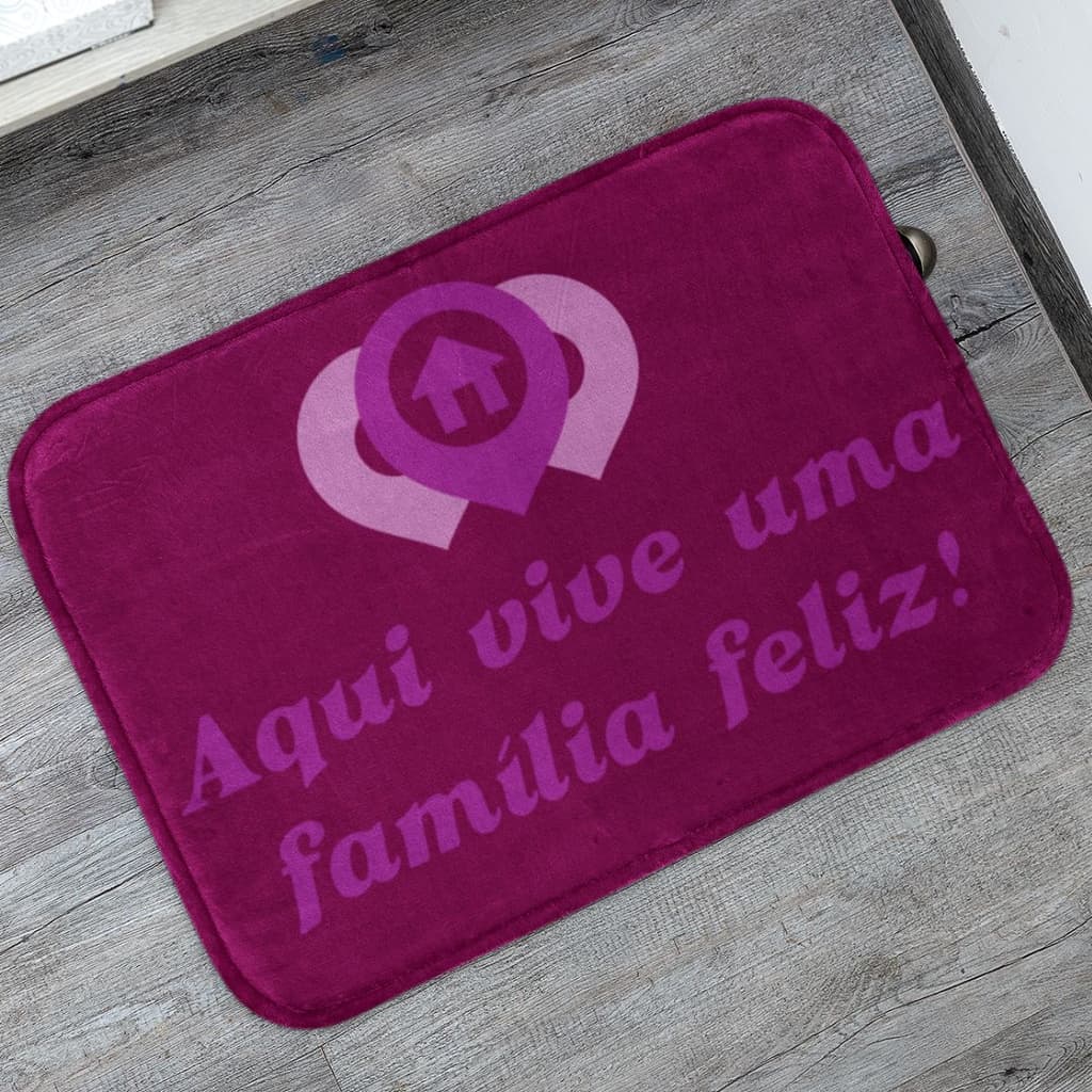 Tapetes de Porta Decorativo Entrada Antiderrapante 55x35