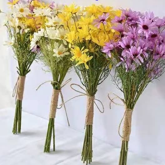 Margaridas falsas flores artificiais Decoração de casa flore Arranjo de flores