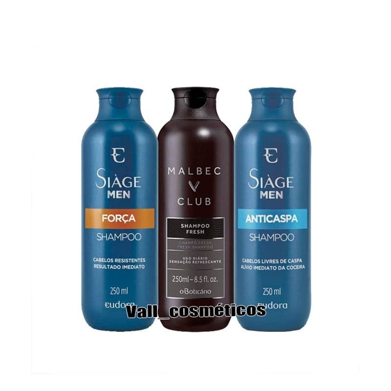 Shampoo Siàge Men Eudora (a escolha) 250ml