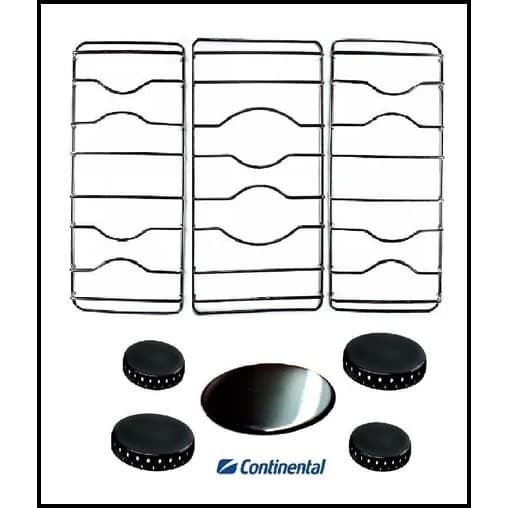 Kit Espalhadores + Grelhas Fogão Continental Novita 5 Bocas