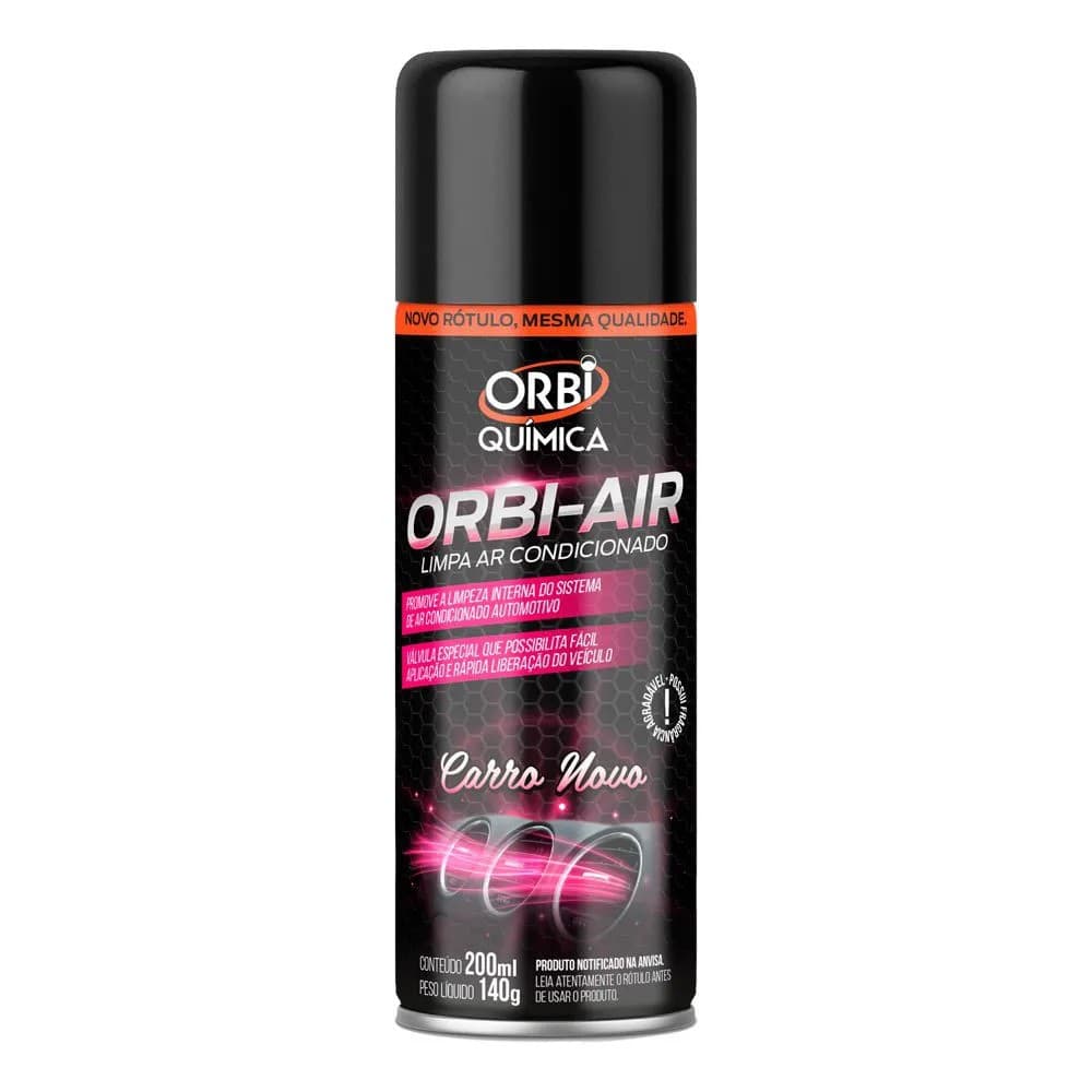 Limpa Ar Condicionado Automotivo Spray Higienização Fragrância CARRO NOVO - Orbi Air