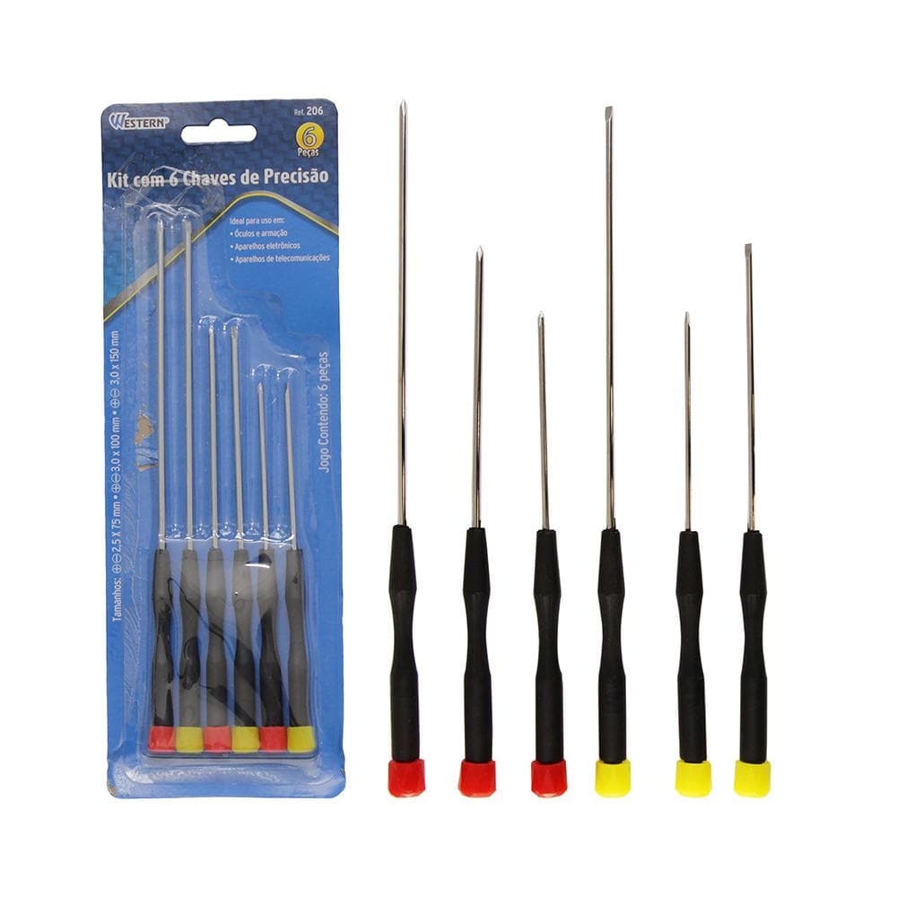kit com 6 chaves de precisão