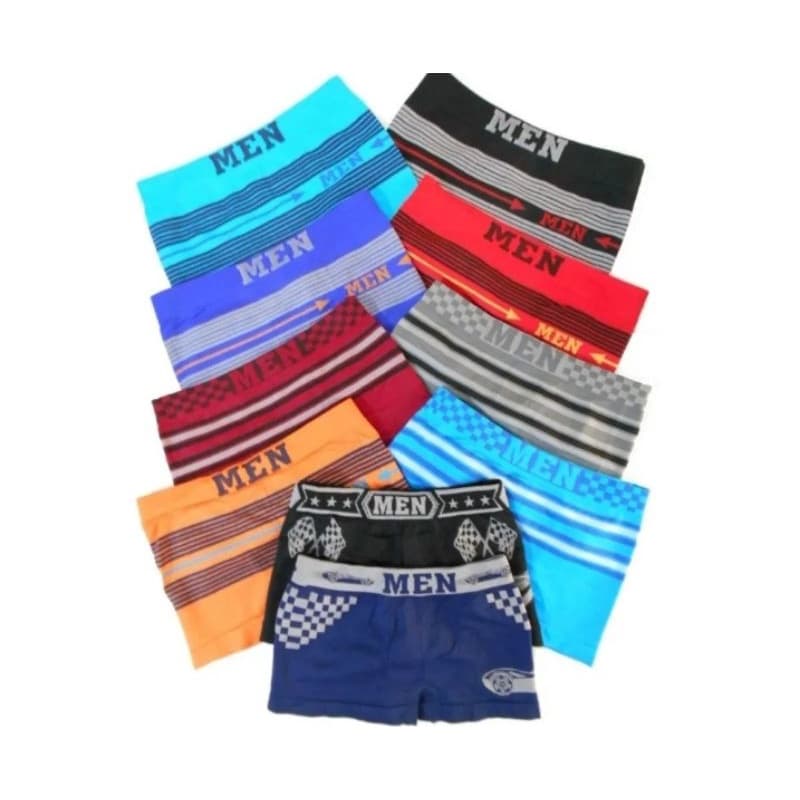 kit 3 Cueca BOXER MICROFIBRA sem costura P ao GG cuecas boxe Adulto masculina cuecas box confortavel segurança