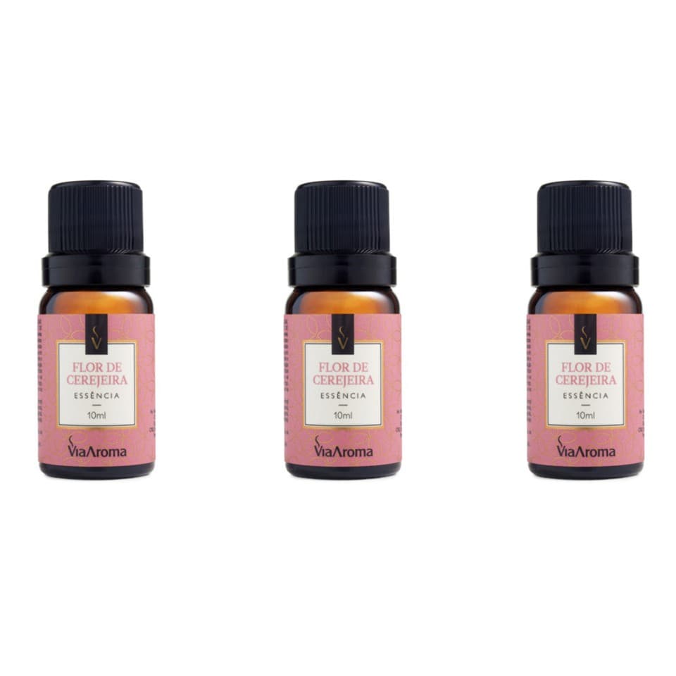 3 un Essências Flor De Cerejeira - 10Ml Via Aroma