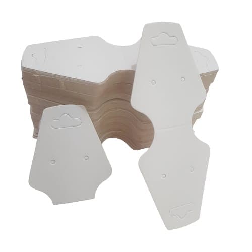 Tag Gravata 5x13 Branca Cartelas Para Pulseiras Colar  Brincos e  Bijouterias