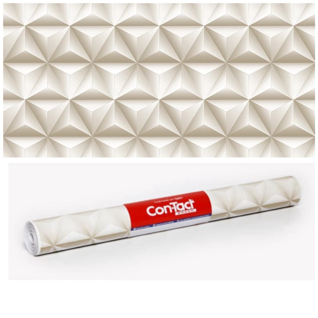 Papel De Parede Adesivo Autocolante Geométrico 3D - 45 Cm x 5 Mts