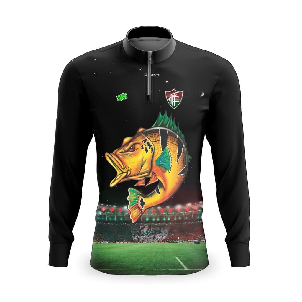 Camiseta De Pesca Manga Longa Masculina Premium Time Fluminense