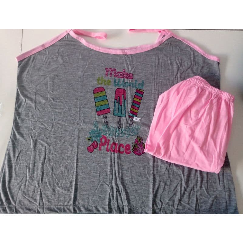 baby Doll plus size  malha PV/short Doll plus size malha/ pijama feminino plus size.
