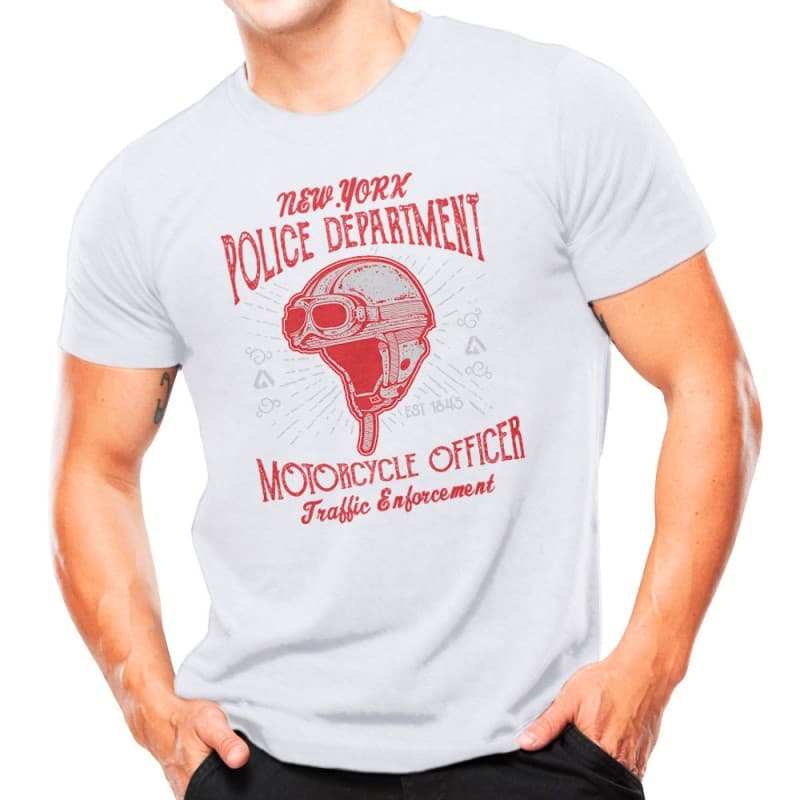 Camiseta Estampada New York Department Branca