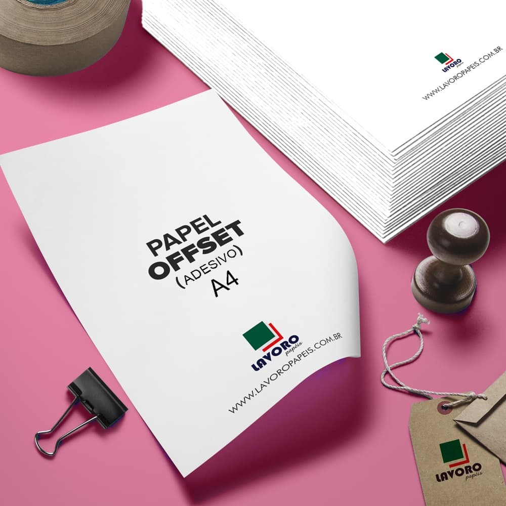 Papel Offset Adesivo A4