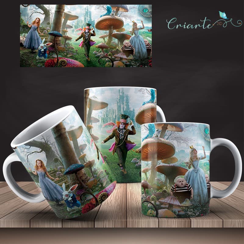 Caneca Porcelana Coleção Alice no País das Maravilhas  #20