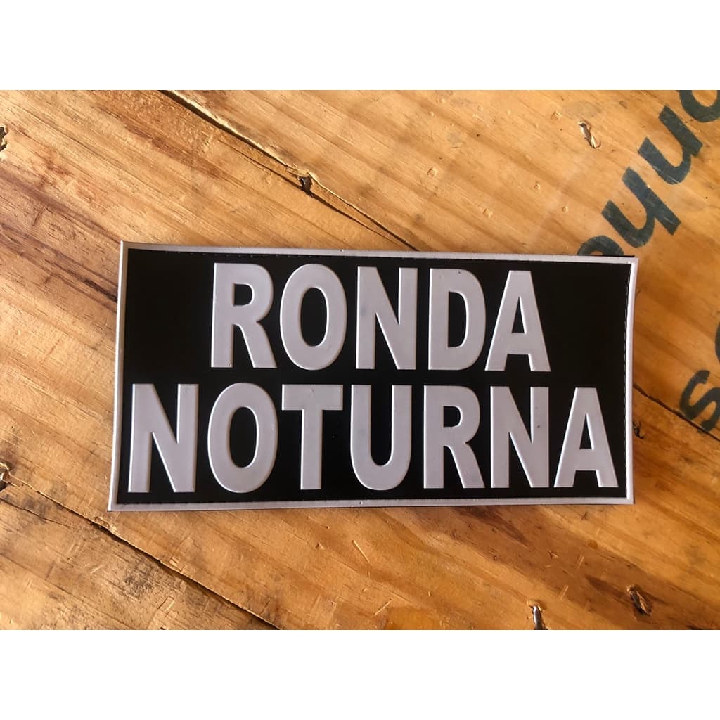 Patch Emborrachado Ronda Noturna Descolorido Cinza