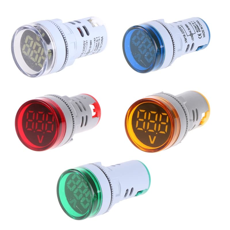 Executar Display Tensão AC Digital LED Voltímetro 60-500V Medidor Monitor 110v 220v Volt Detector Sinal Indi