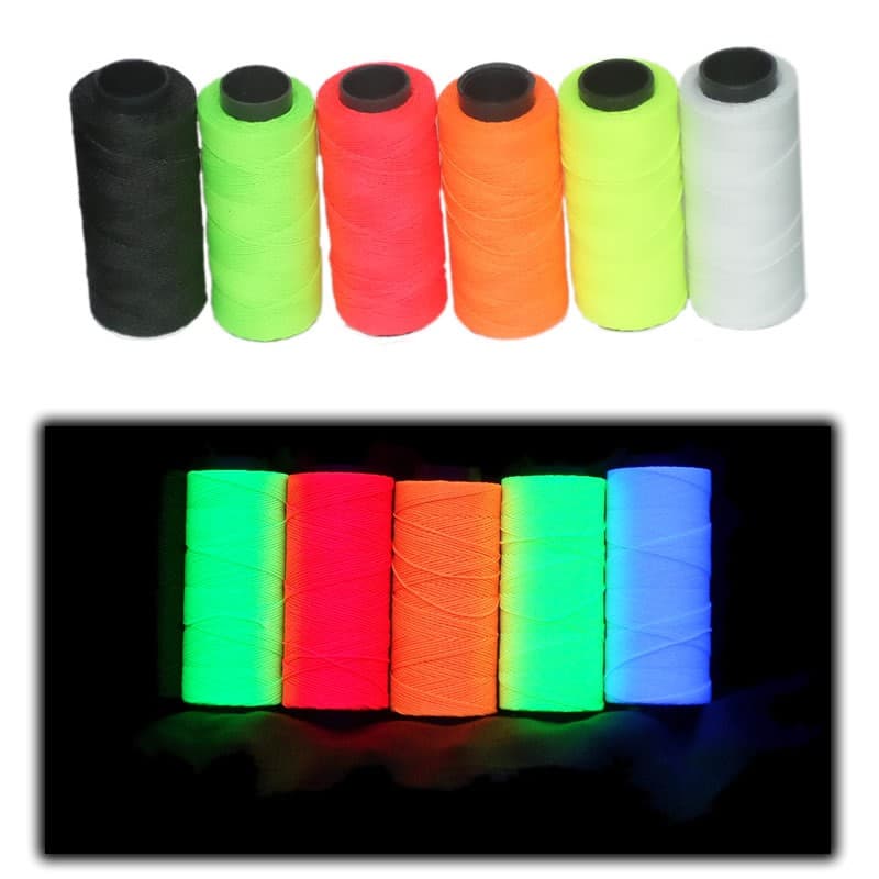 6x Fio encerado neon fluorescente cordão cordone Stringart decoração arte macramê Brilha Luz Negra