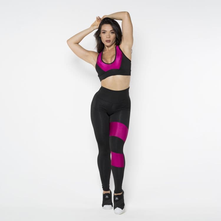 Conjunto Calça E Top Roupa De Academia Fitness Feminino Mia Lançamento