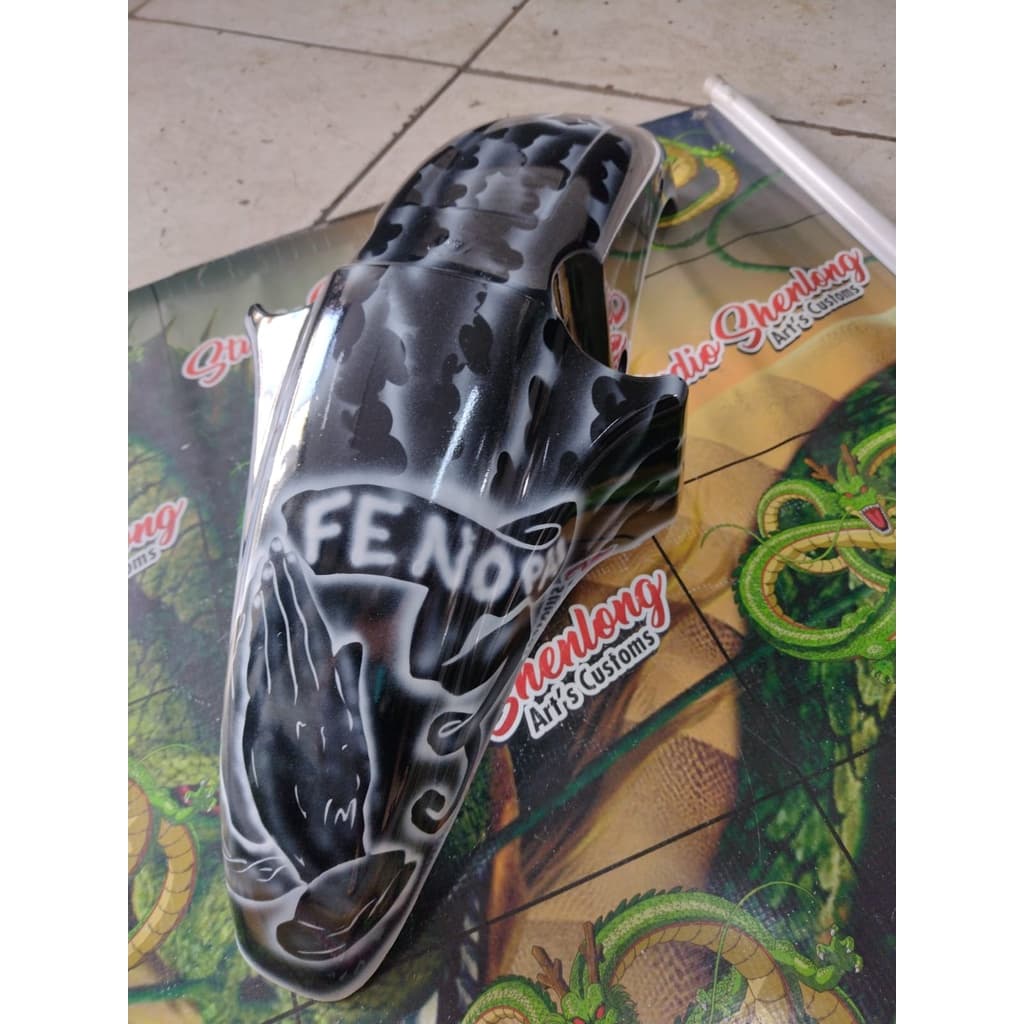 Paralama Titan Cg 150 2004 Até 2008 Grafitado - FÉ NO PAI
