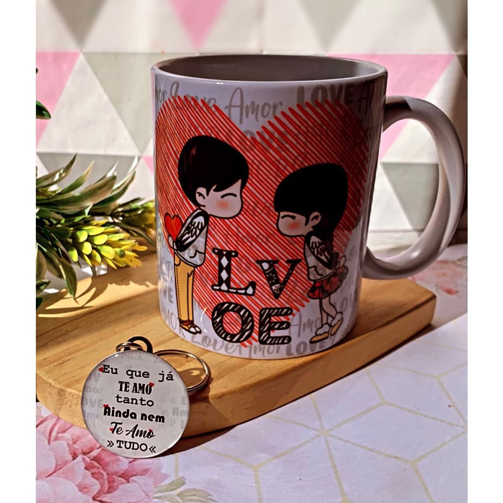 Caneca e Chaveiro  Love