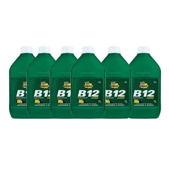 Kit 6 Oleo Aditivo Motor B12 Turbo Diesel Bardahl 1 Litro
