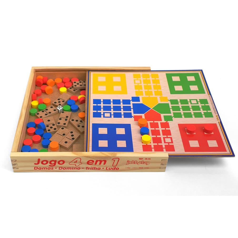 Jogos de Tabuleiros JOGO 5 EM 1 E JOGO 4 EM 1 (9 ATIVIDADES PARA SE DIVERTIR)