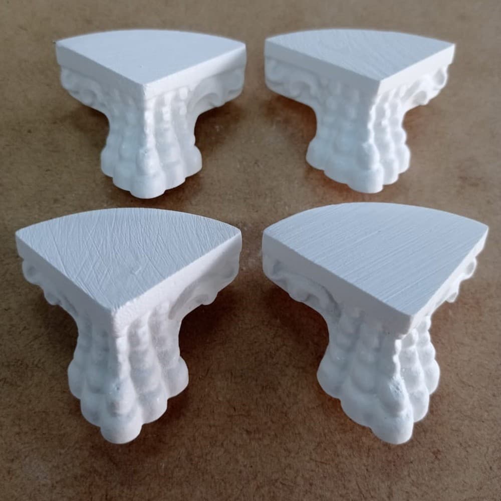 Pezinho em Resina - Leão Pequeno - Kit com 4 unidades (pés) - Artesanato
