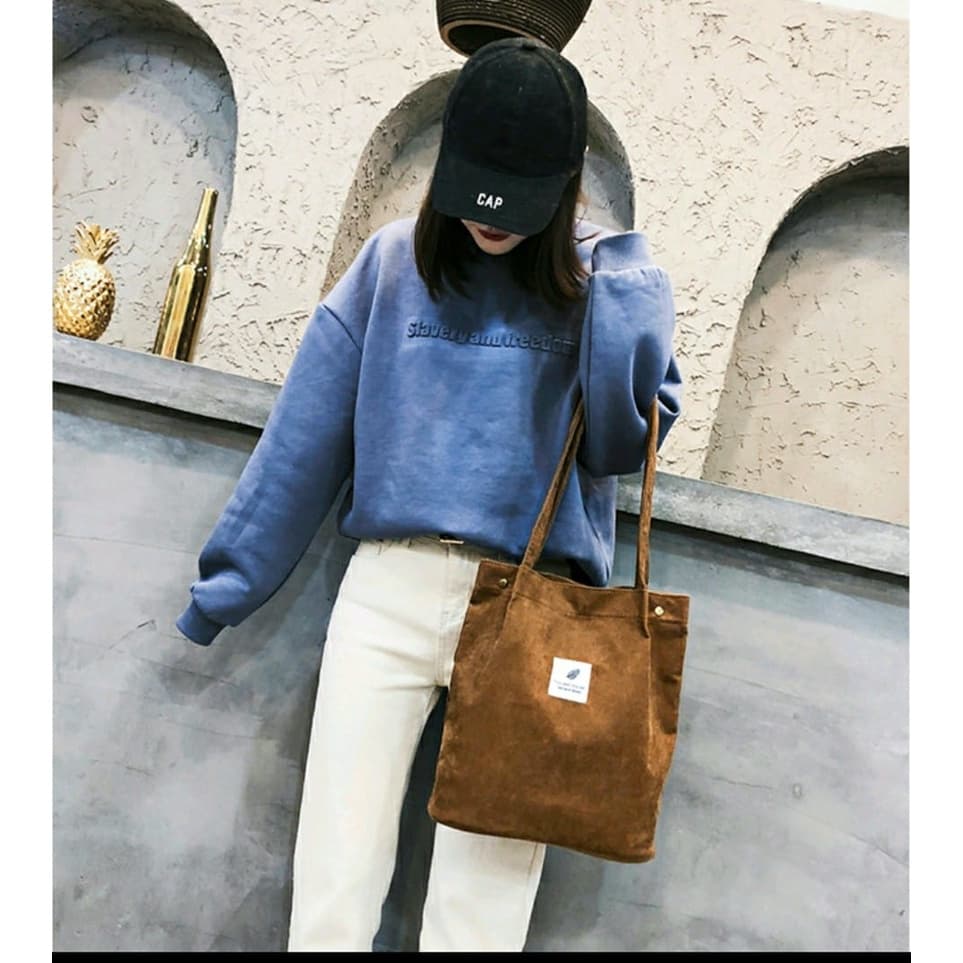 Bolsa Feminina De Lona /Bolsa De Ombro Tecido Veludo /Bolsa  Casual Da Moda Blogueira Tendencia