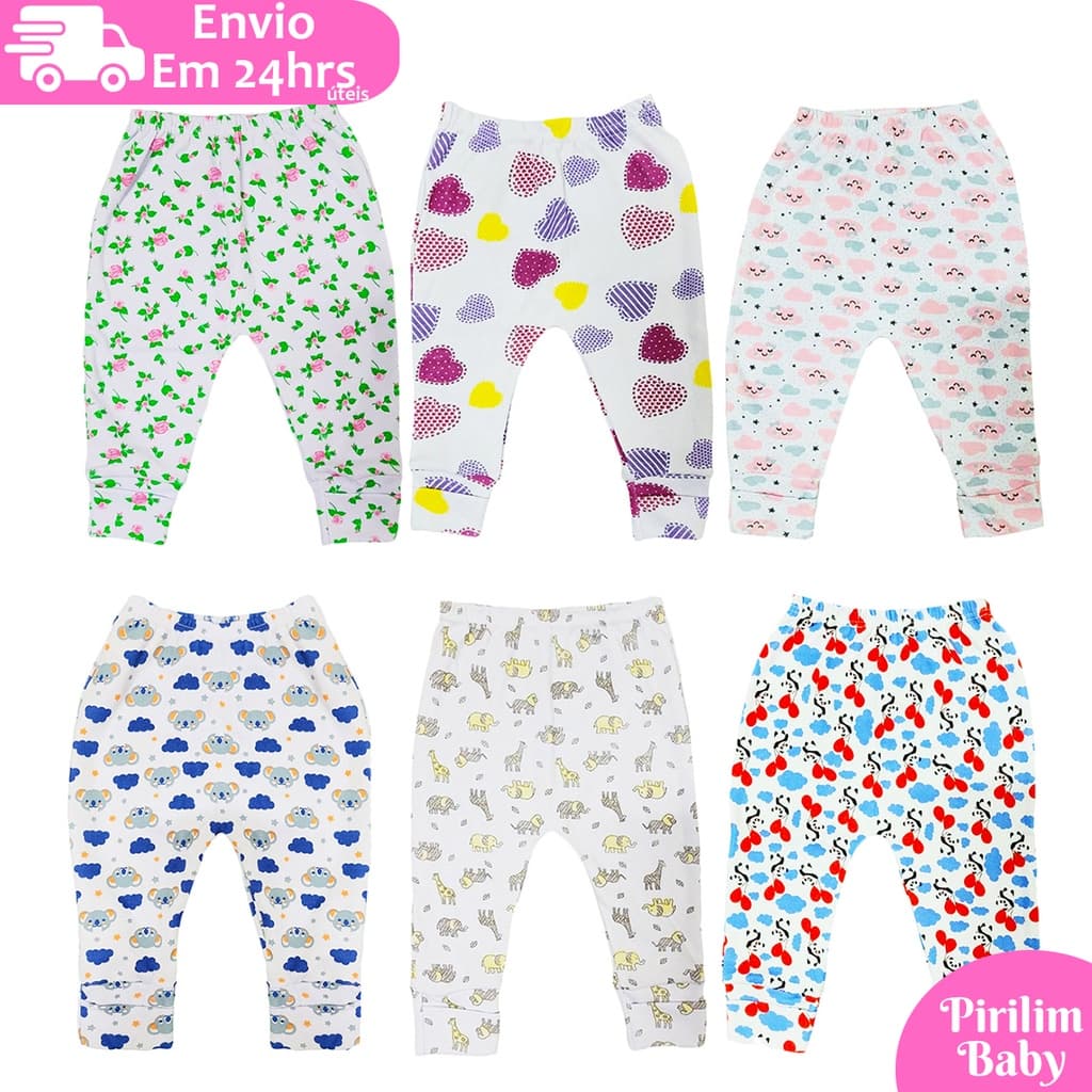Mijão Vira Pé Estampado Suedine 100% Algodão de Bebê