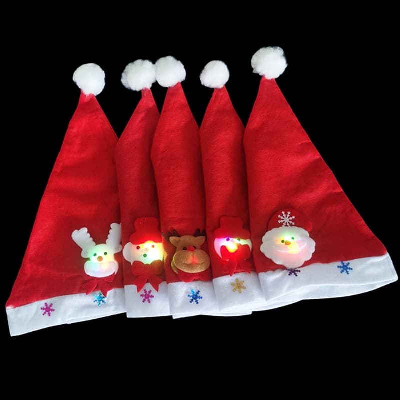 YU Chapéu De Natal Boné De Papai Noel Chapéus Fofos Lembrancinhas Para Festa DIY