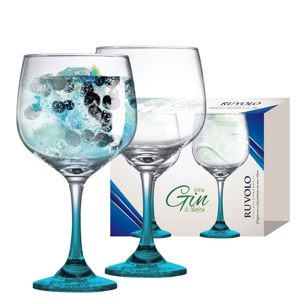Taças Gin De Vidro Com Haste Colorida 650ml Kit Com 2 - Escolha a cor!