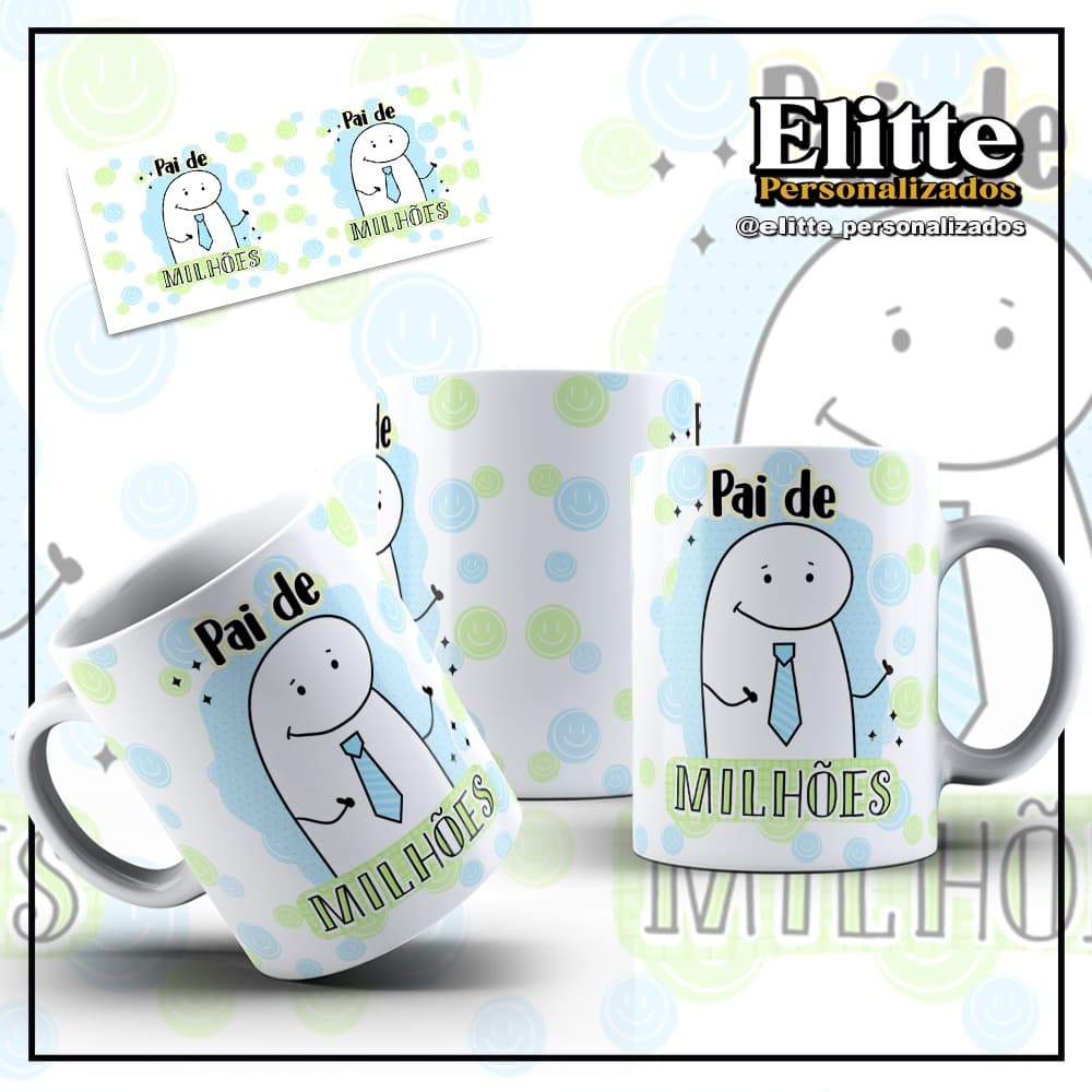 Caneca FLORK PERSONALIZADA DIA DOS PAIS -  PAI DE MILHÕES