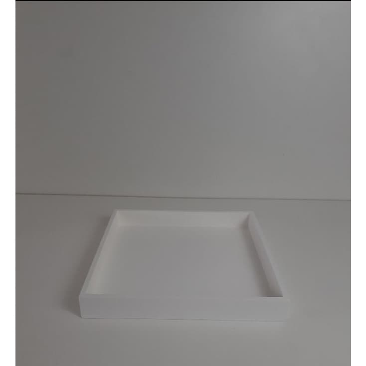 Bandeja mdf para kit higiene branca 25x25cm