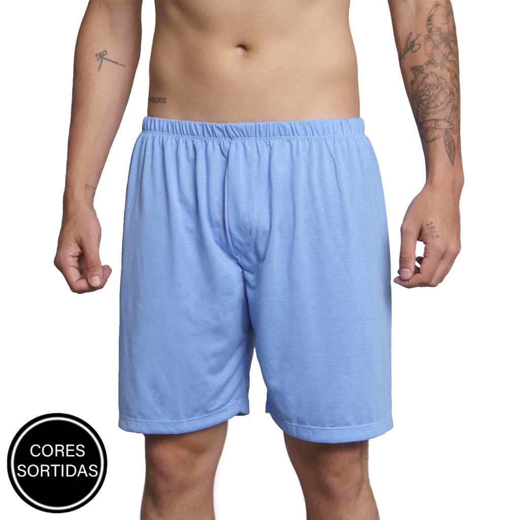 Kit 5 Samba Canção WLS Modas Malha Masculina Dormir Verão