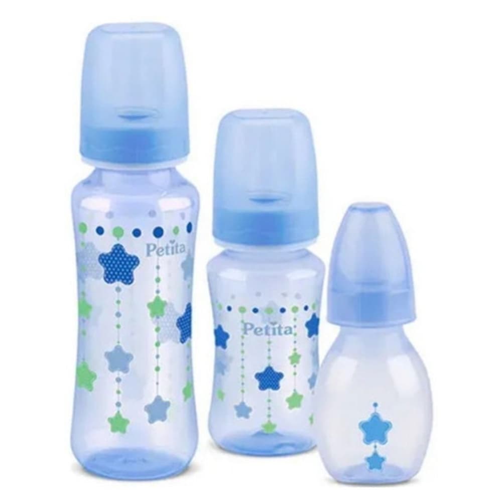 Kit 3 Mamadeiras Petita Menino Menina Com Bico De Silicone